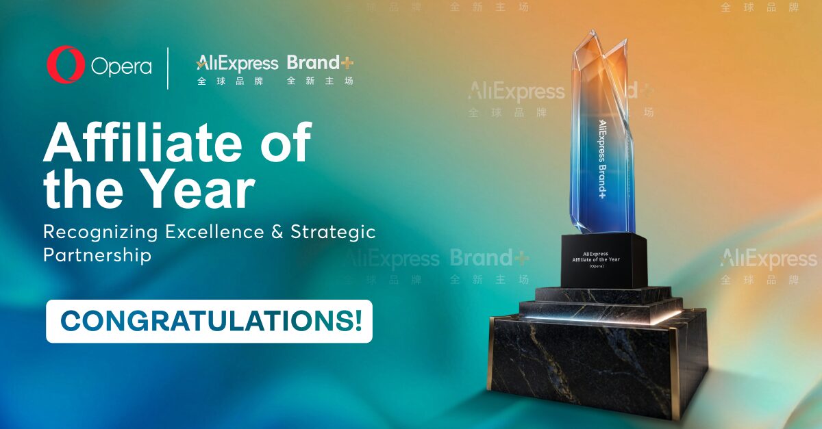 Opera Wins AliExpress Affiliate of the Year Award