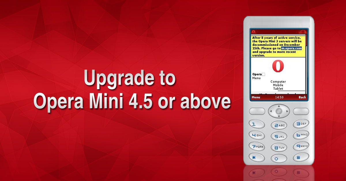 Upgrade to the newest Opera Mini on Java and basic phones ...