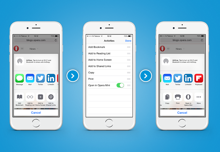 Improved sharing with the new Opera Mini for iOS - Opera Mobile