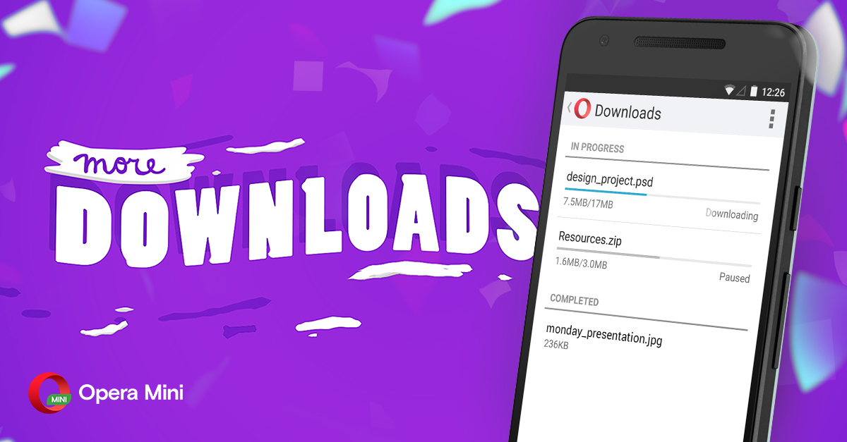 Faster download speeds with the new Opera Mini